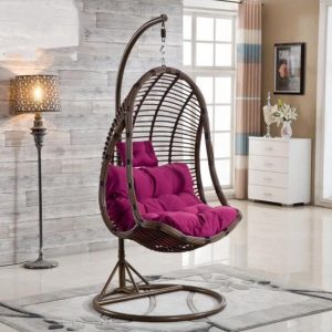 Silla colgante RATTAN - Modelo Gorrión - CAFE